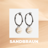 Foto von Hoop clip earrings with pendants • Mix & Match ear clips • 18mm