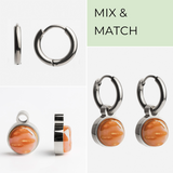 Foto von Creolen mit Anhänger  • Mix & Match Ohrringe • 12mm Foto von Creolen mit Anhänger  • Mix & Match Ohrringe • 12mm
