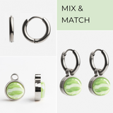Foto von Creolen mit Anhänger  • Mix & Match Ohrringe • 12mm Foto von Creolen mit Anhänger  • Mix & Match Ohrringe • 12mm