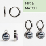 Foto von Creolen mit Anhänger  • Mix & Match Ohrringe • 12mm Foto von Creolen mit Anhänger  • Mix & Match Ohrringe • 12mm