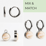 Foto von Hoop earrings with pendants • Mix & Match earrings • 12mm