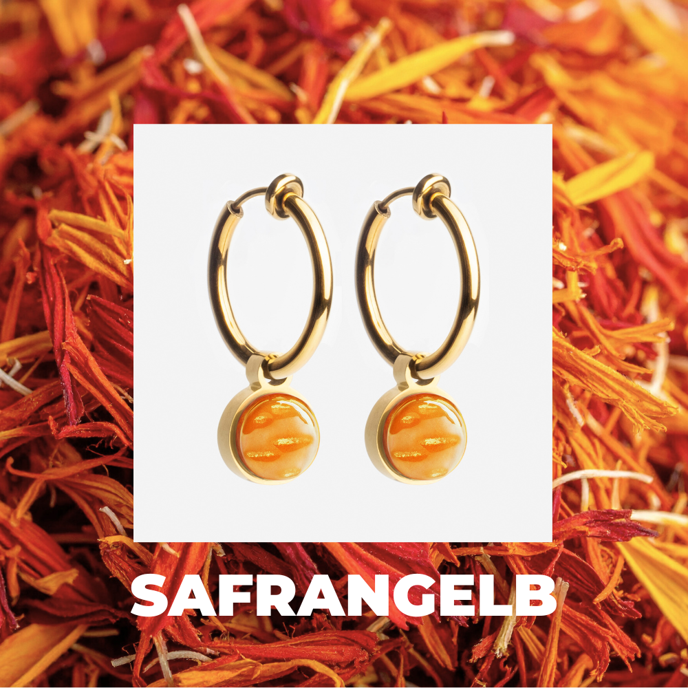 Foto von Hoop clip earrings with pendants • Mix & Match ear clips • 18mm