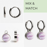 Foto von Creolen mit Anhänger  • Mix & Match Ohrringe • 12mm