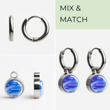 Foto von Creolen mit Anhänger  • Mix & Match Ohrringe • 12mm Foto von Creolen mit Anhänger  • Mix & Match Ohrringe • 12mm