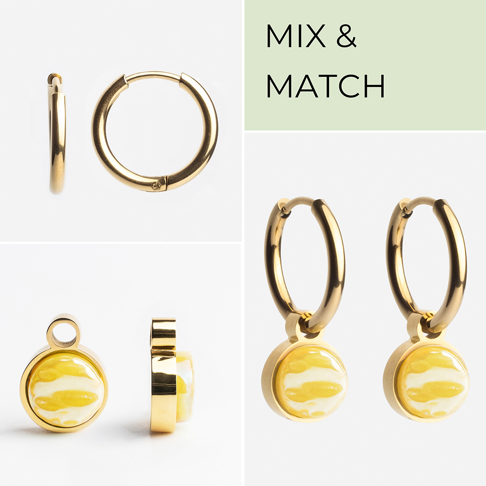 Foto von Creolen mit Charms  • Mix & Match Ohrringe • 16mm Foto von Creolen mit Charms  • Mix & Match Ohrringe • 16mm