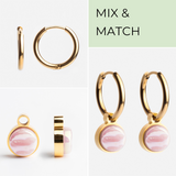 Foto von Hoop earrings with charms • Mix & Match earrings • 16mm