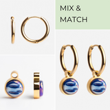 Foto von Hoop earrings with charms • Mix & Match earrings • 16mm