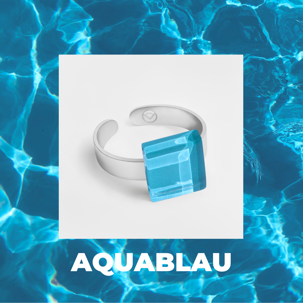 Foto von Small ring with 10mm stone • adjustable size