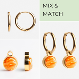 Foto von Hoop earrings with charms • Mix & Match earrings • 16mm