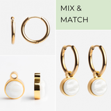 Foto von Hoop earrings with charms • Mix & Match earrings • 16mm