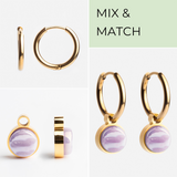 Foto von Hoop earrings with charms • Mix & Match earrings • 16mm