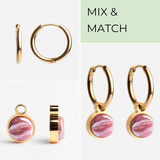 Foto von Hoop earrings with charms • Mix & Match earrings • 16mm