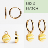 Foto von Hoop earrings with charms • Mix & Match earrings • 16mm