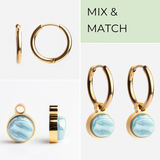 Foto von Hoop earrings with charms • Mix & Match earrings • 16mm