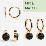 Foto von Hoop earrings with charms • Mix & Match earrings • 16mm