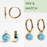 Foto von Hoop earrings with charms • Mix & Match earrings • 16mm