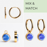 Foto von Hoop earrings with charms • Mix & Match earrings • 16mm