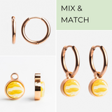 Foto von Hoop earrings with charms • Mix & Match earrings • 16mm