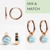 Foto von Hoop earrings with charms • Mix & Match earrings • 16mm