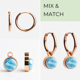 Foto von Hoop earrings with charms • Mix & Match earrings • 16mm