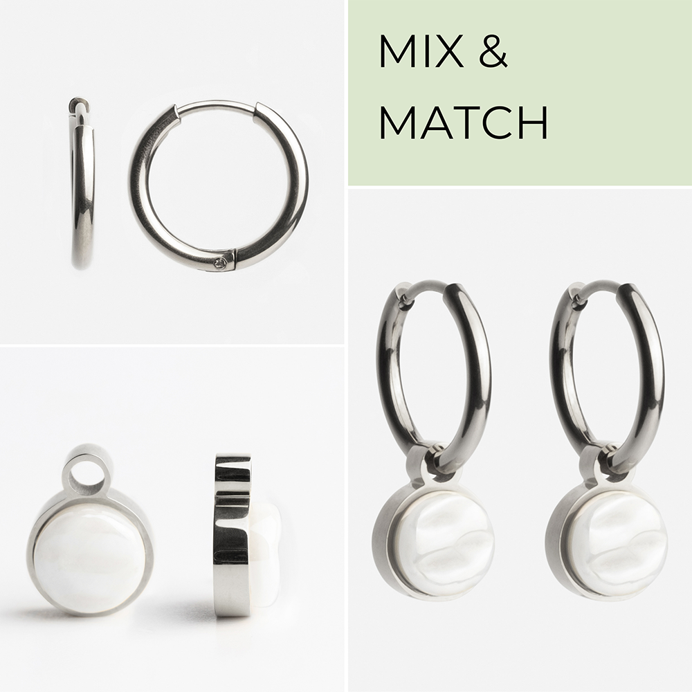 Foto von Creolen mit Charms  • Mix & Match Ohrringe • 16mm