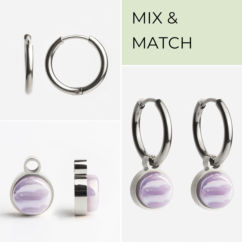 Foto von Creolen mit Charms  • Mix & Match Ohrringe • 16mm