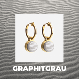 Foto von Hoop clip earrings with pendants • Mix & Match ear clips • 14mm