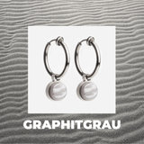 Foto von Hoop clip earrings with pendants • Mix & Match ear clips • 18mm