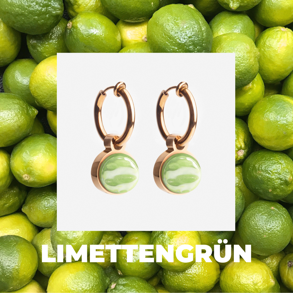 Foto von Hoop clip earrings with pendants • Mix & Match ear clips • 14mm