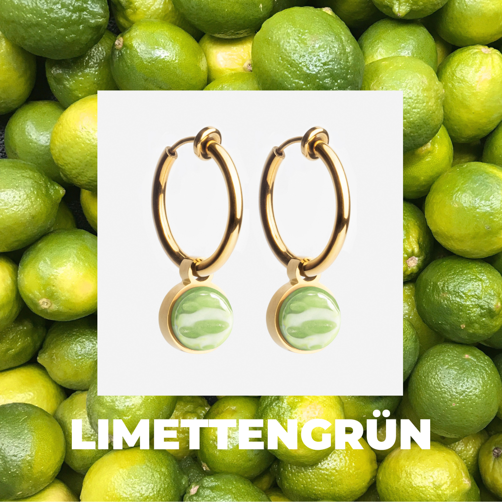 Foto von Hoop clip earrings with pendants • Mix & Match ear clips • 18mm