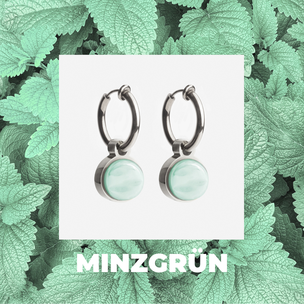 Foto von Hoop clip earrings with pendants • Mix & Match ear clips • 14mm