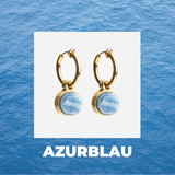 Foto von Hoop clip earrings with pendants • Mix & Match ear clips • 14mm