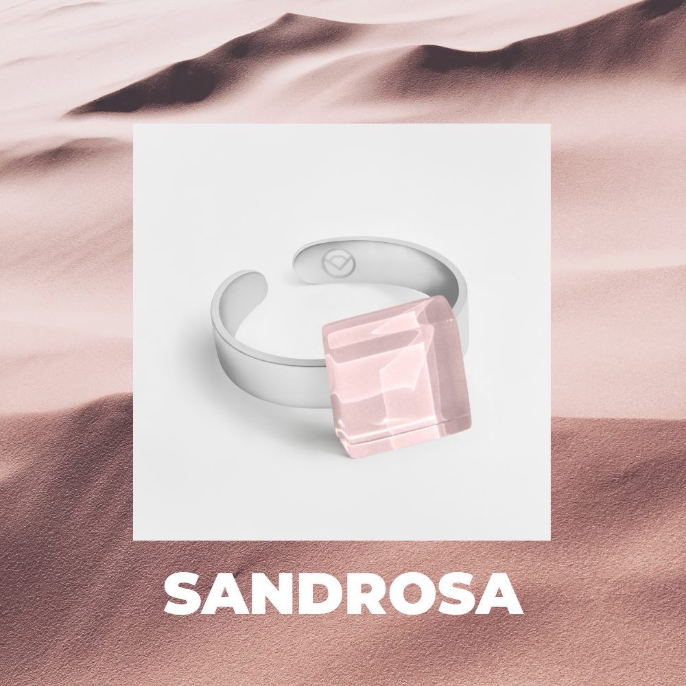 Foto von Small ring with 10mm stone • adjustable size