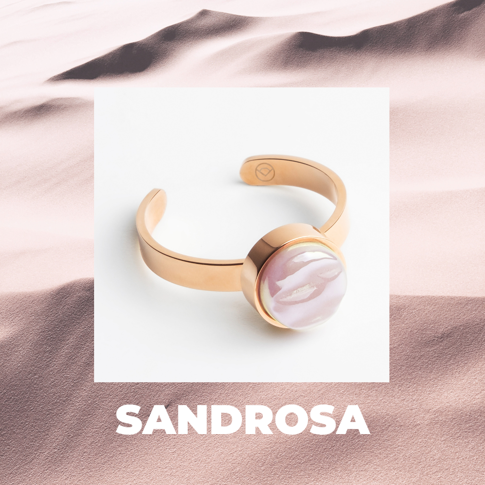 Foto von Adjustable ring with stone • 8mm