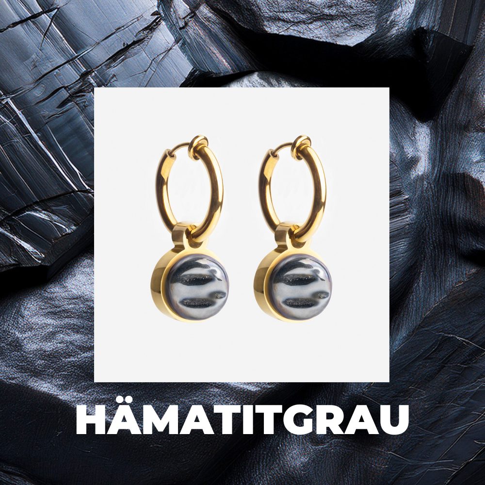 Foto von Hoop clip earrings with pendants • Mix & Match ear clips • 14mm