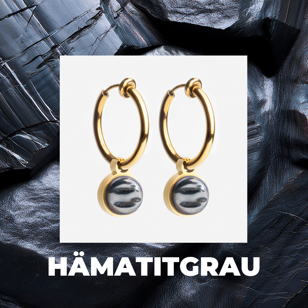 Foto von Hoop clip earrings with pendants • Mix & Match ear clips • 18mm