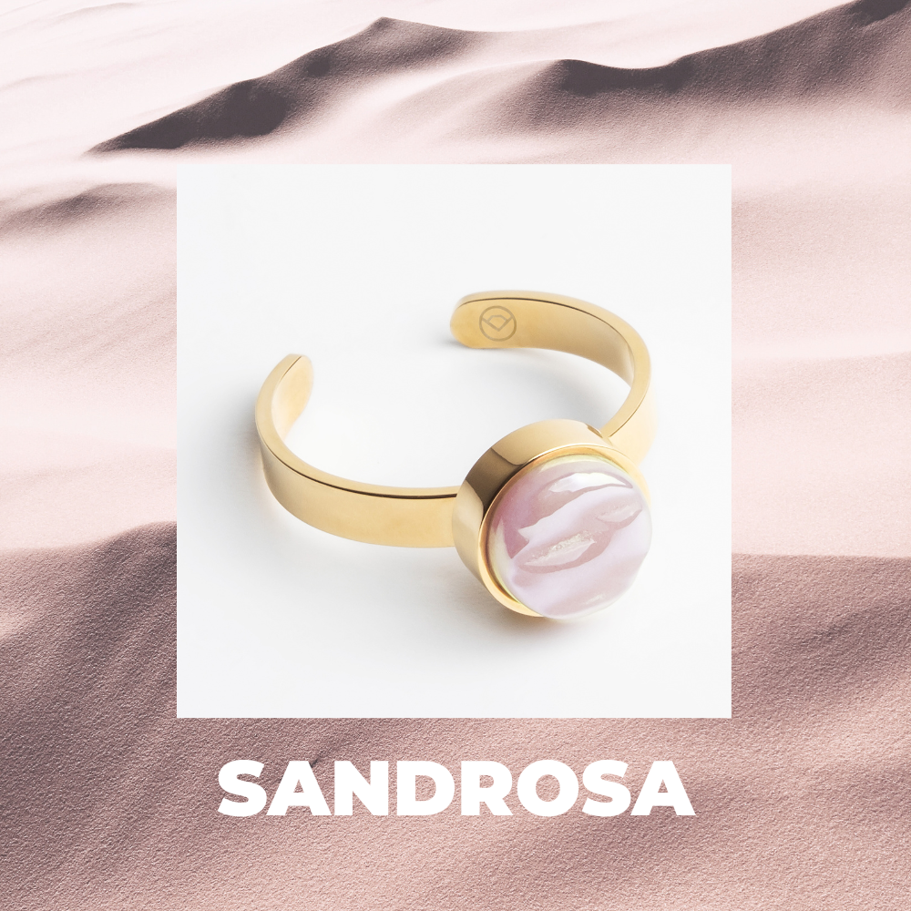 Foto von Adjustable ring with stone • 8mm