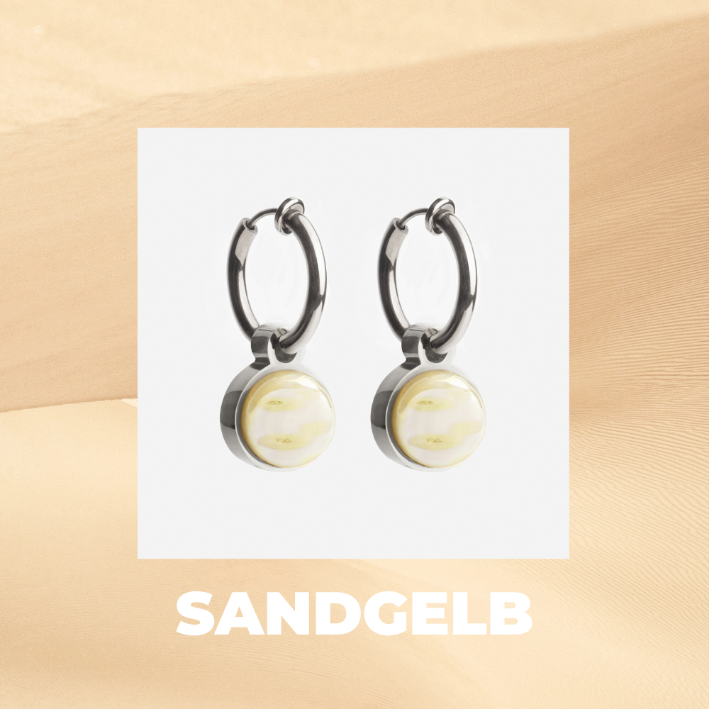 Foto von Hoop clip earrings with pendants • Mix & Match ear clips • 14mm