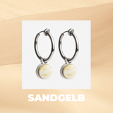 Foto von Hoop clip earrings with pendants • Mix & Match ear clips • 18mm