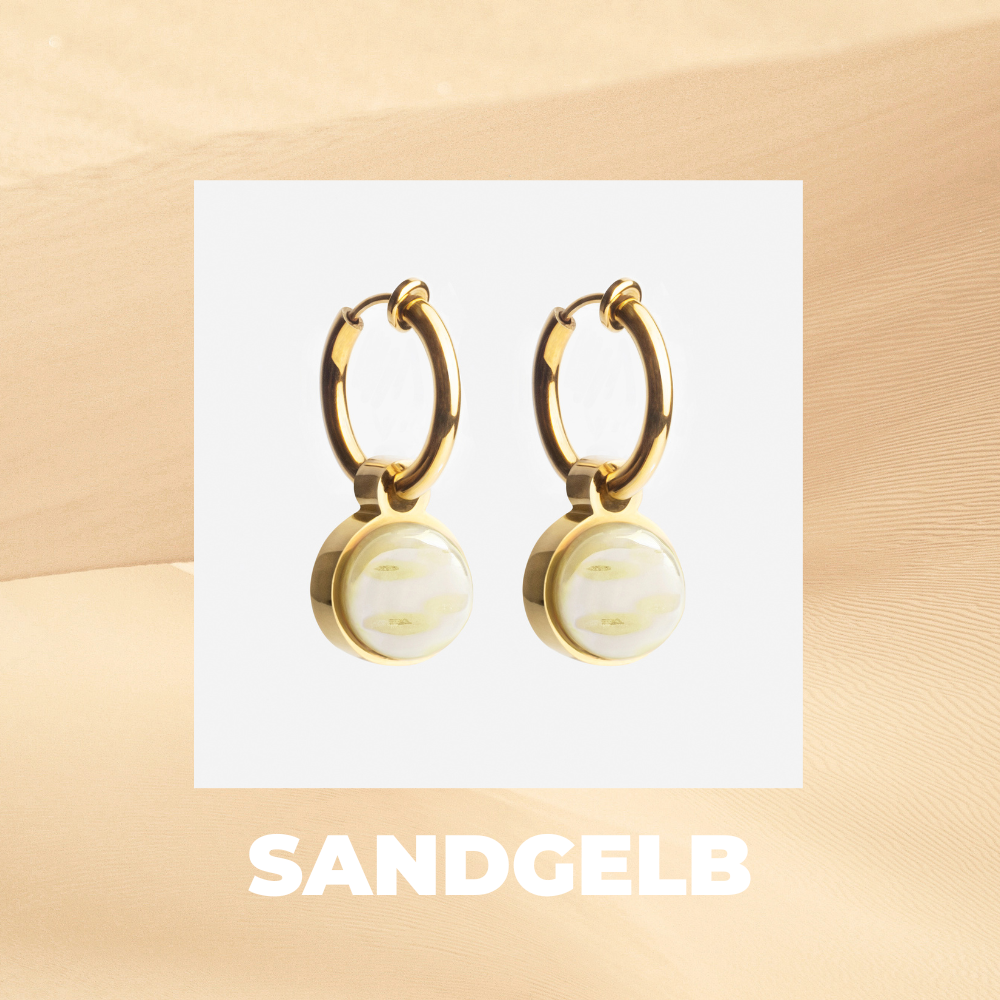 Foto von Hoop clip earrings with pendants • Mix & Match ear clips • 14mm