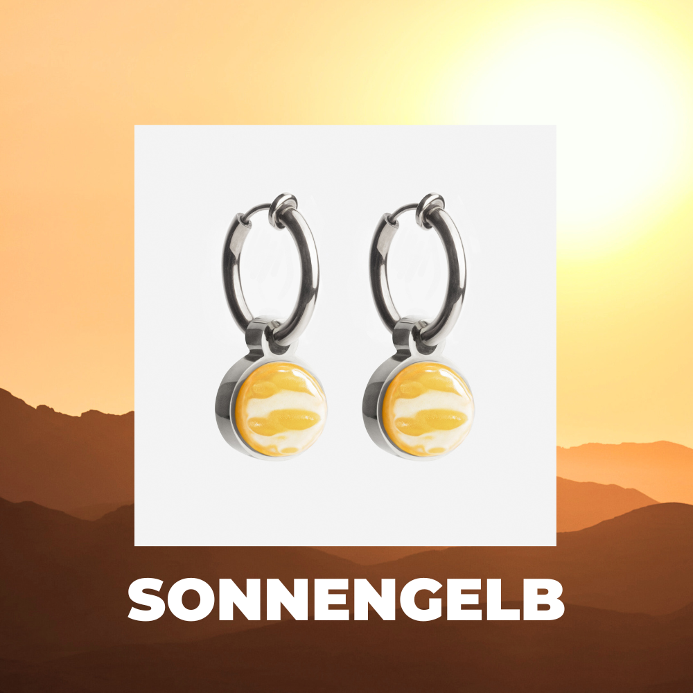 Foto von Hoop clip earrings with pendants • Mix & Match ear clips • 14mm