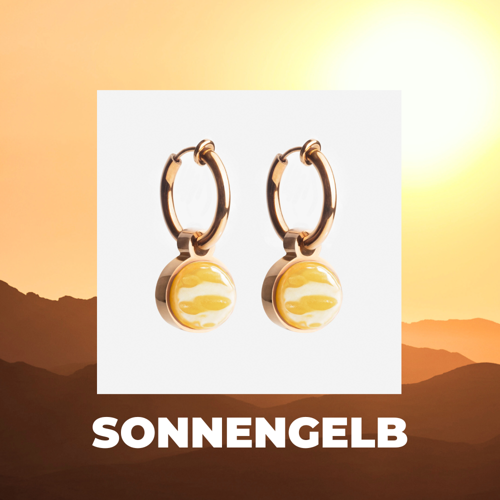 Foto von Hoop clip earrings with pendants • Mix & Match ear clips • 14mm