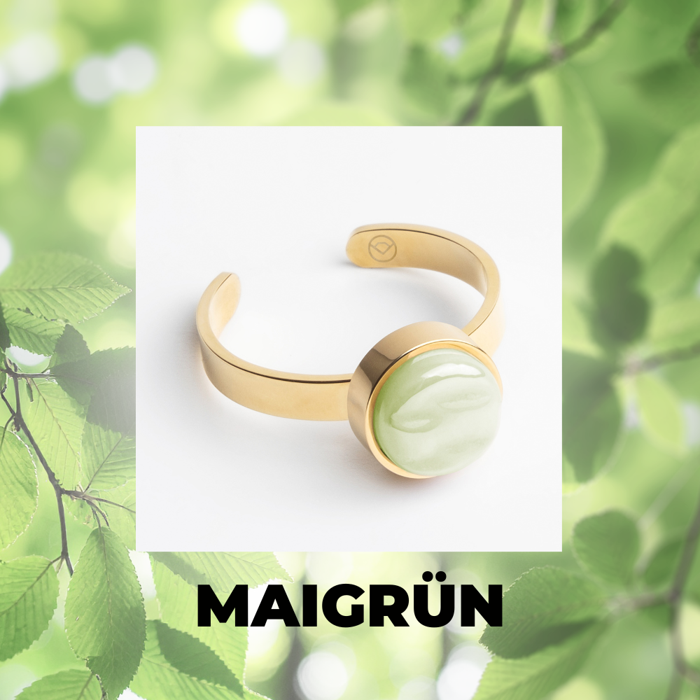 Foto von Adjustable ring with stone • 8mm