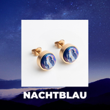 Foto von Stainless steel stud earrings with stone • Mother-of-pearl look • 8mm