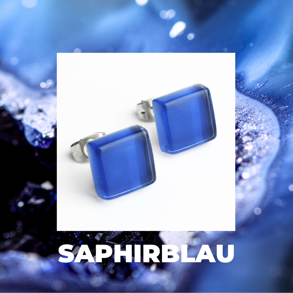 Foto von Small glass stud earrings • 10mm 