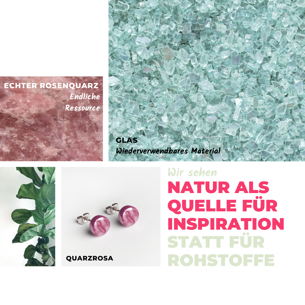 Foto von Glasohrstecker in Perlmuttoptik • 8mm