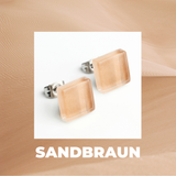Foto von Small glass stud earrings • 10mm 