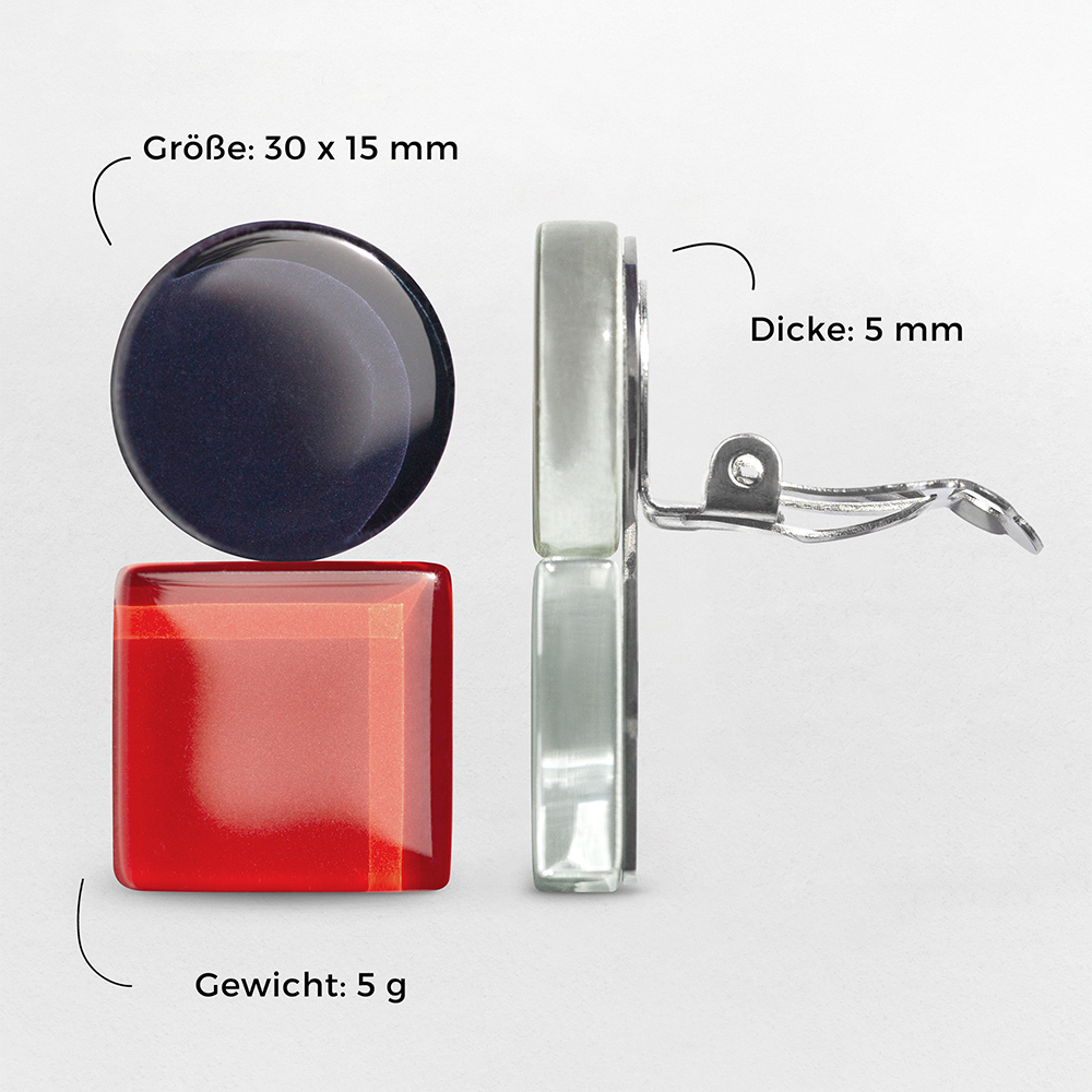 Foto von Geometrische Clip Ohrringe