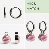 Foto von Creolen mit Anhänger  • Mix & Match Ohrringe • 12mm Foto von Creolen mit Anhänger  • Mix & Match Ohrringe • 12mm