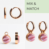 Foto von Hoop earrings with pendants • Mix & Match earrings • 12mm